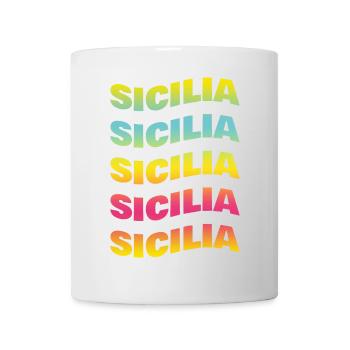 t-shirt Sicilia onda t-shirt idée cadeau - Mug blanc - blanc - Devant