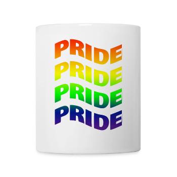 T-shirt Gay Pride Wave Effect LGBT idée cadeau - Mug blanc - blanc - Devant