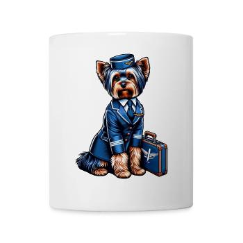 Yorkshire terrier stewardess - Mug - white - Front