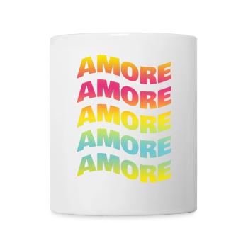 t-shirt amour Liebe amour t-shirt idée cadeau - Mug blanc - blanc - Devant