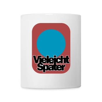 Jeu abstrait de couleurs avec le lettrage - Mug blanc - blanc - Devant