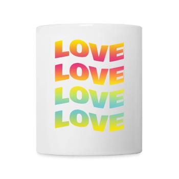 t-shirt love t-shirt love Liebe amour amor - Mug blanc - blanc - Devant