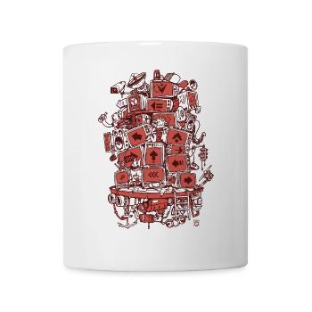 Projet TV 2 Couleurs - Mug blanc - blanc - Devant