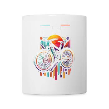Vibrant MTB Cycling Sunset Design - Mug - white - Front