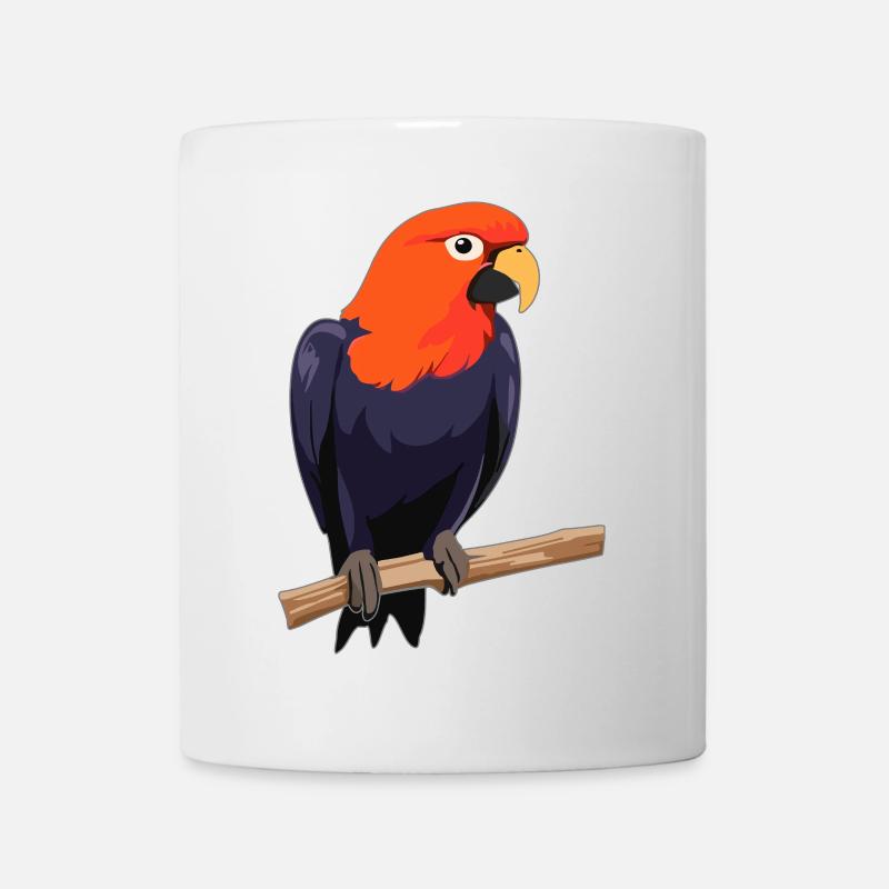 Oiseau perroquet - Mug blanc - blanc