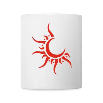 Soleil et lune rouge - Mug blanc - blanc - Devant