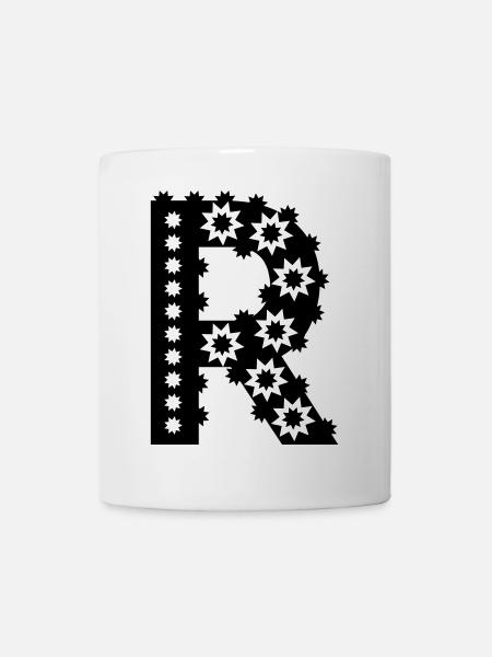 Buchstabe R - Tasse - Weiß
