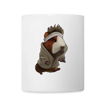 Sportliches Meerschweinchen – Lustige Illustration - Tasse - Weiß - Vorne