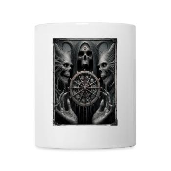 Wheel of Destiny and Skeletons - Mug - white - Front
