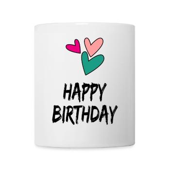 HAPPY BIRTHDAY. HAPPY BIRTHDAY. ANNIVERSARY. - Mug - white - Front