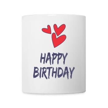 HAPPY BIRTHDAY. HAPPY BIRTHDAY. ANNIVERSARY. - Mug - white - Front