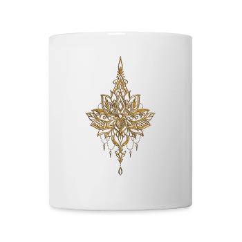 Noble fleur de lotus doré - Mug blanc - blanc - Devant