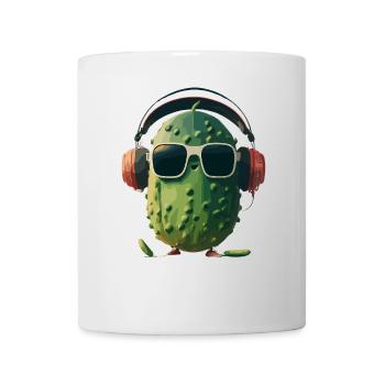 Cool Grooving Cactus avec casque Summer Vibes - Mug blanc - blanc - Devant