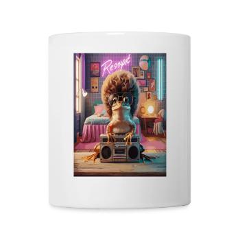 Lounge-Dschungel Igel mit Sonnenbrille - Tasse - Weiß - Vorne