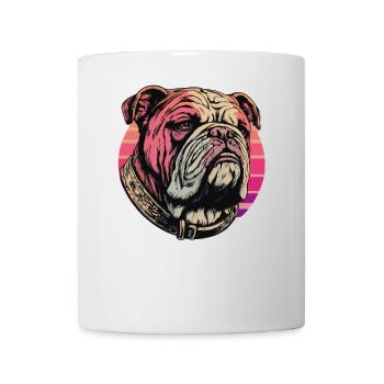 Stylish Bulldog Art Print - Mug - white - Front
