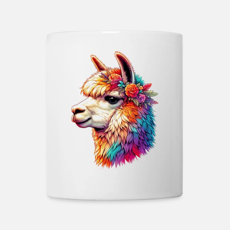 Alpaka - Tasse - Weiß