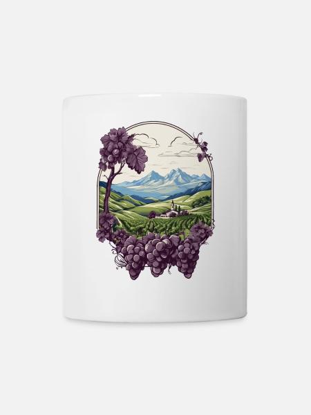 Weinberg - Tasse - Weiß