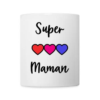 SUPER MAMAN - Mug blanc - blanc - Devant