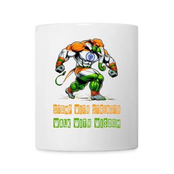 Inde Eléphant Couleurs nationales Design - Mug blanc - blanc - Devant