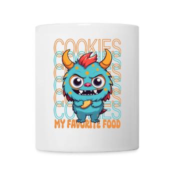 Monstre de biscuit sucré - Mug blanc - blanc - Devant