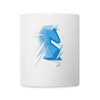 origami schach pferd Schachspieler Verein abstrakt - Tasse - Weiß - Vorne