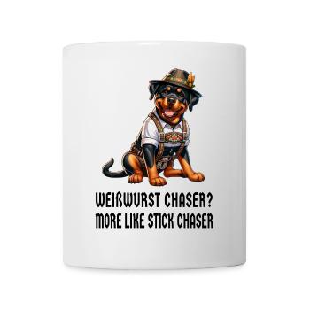 Rottweiler Weisswurst Design - Mug blanc - blanc - Devant