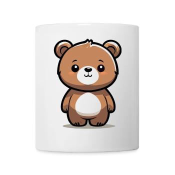 Little Cute Cute Brown Bear, Teddy Bear - Mug - white - Front