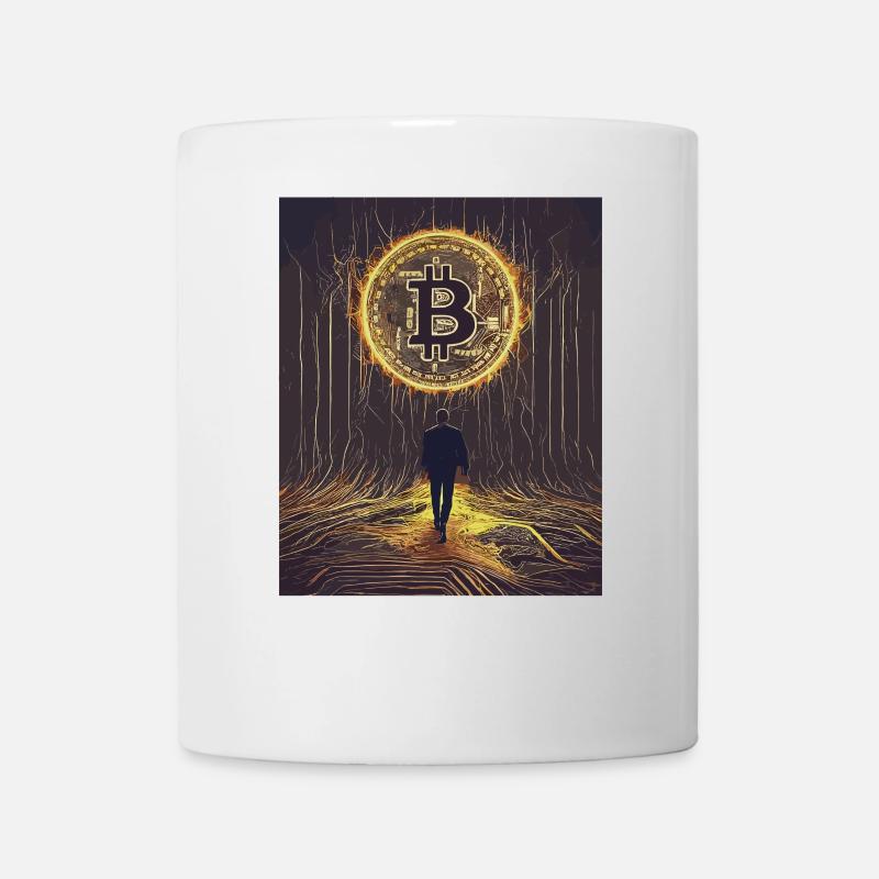 Digital Bitcoin Forest Scene - Mug - white