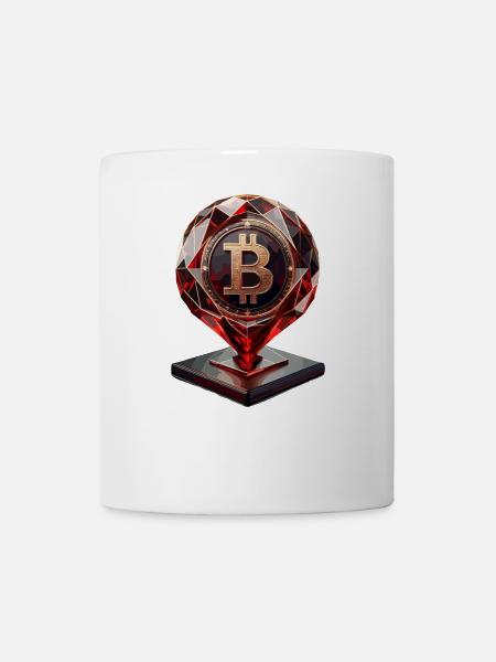 Bitcoin Crystal Design - Mug - white