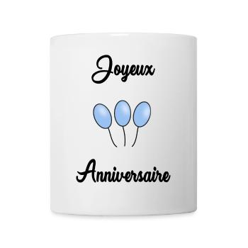 HAPPY BIRTHDAY. HAPPY BIRTHDAY. ANNIVERSARY. - Mug - white - Front