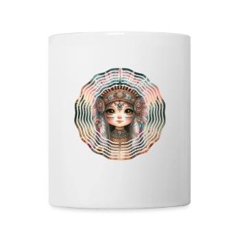 Little Bohemian Style Girl - Mug - white - Front