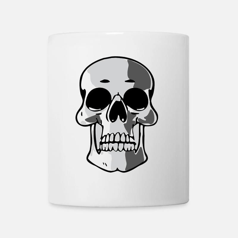 Schadewinkler Schädel Kontrast - Tasse - Weiß