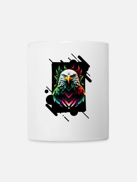 Neon Bunter Adler - Tasse - Weiß