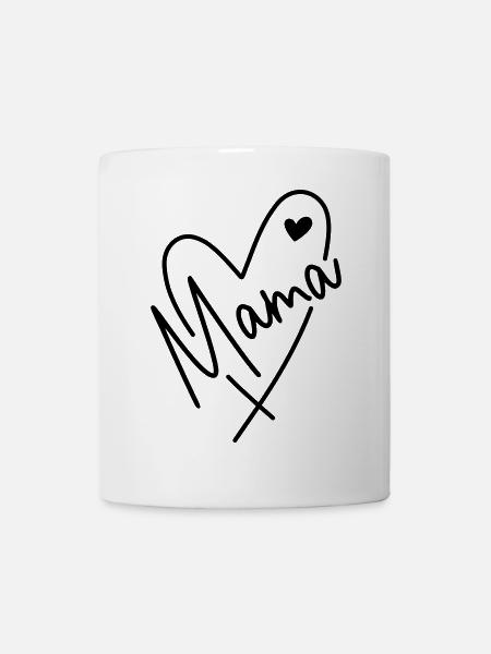 Mama Herz  - Tasse - Weiß