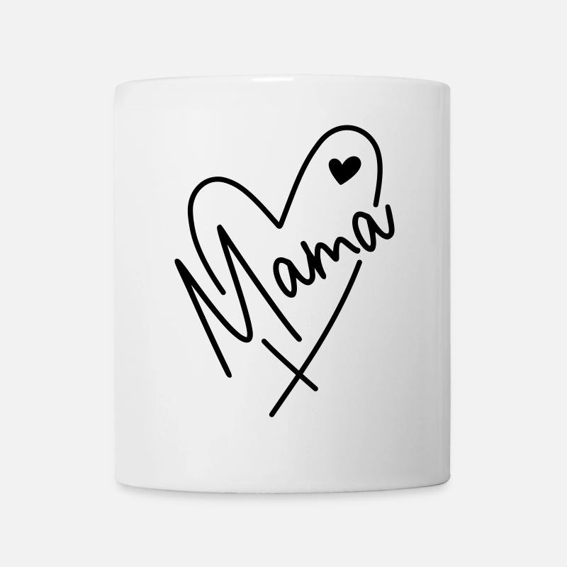 Mama Herz  - Tasse - Weiß