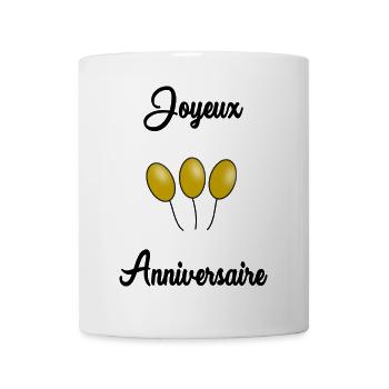 JAHRESTAG. ALLES GUTE ZUM GEBURTSTAG. ALLES GUTE ZUM GEBURTSTAG. - Tasse - Weiß - Vorne