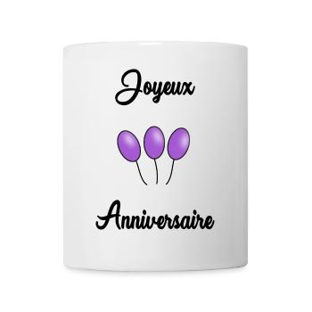 JOYEUX ANNIVERSAIRE - Mug blanc - blanc - Devant