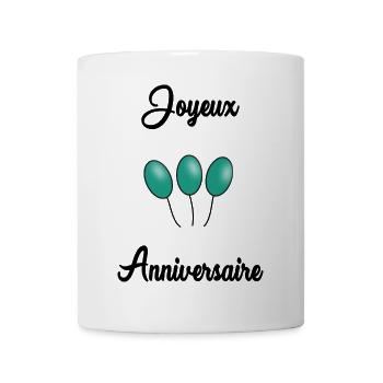 HAPPY BIRTHDAY. HAPPY BIRTHDAY. ANNIVERSARY. - Mug - white - Front