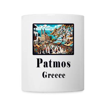 Patmos Griechenland Urlaubsinsel Strand Griechisch - Tasse - Weiß - Vorne