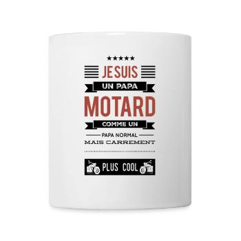 Je suis un papa motard - Mug blanc - blanc - Devant