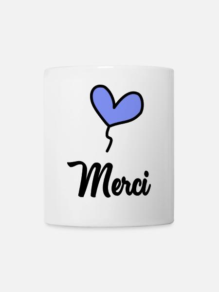 MERCI. THANKS. ANNIVERSAIRE. NAISSANCE. RETRAITE. - Mug blanc - blanc