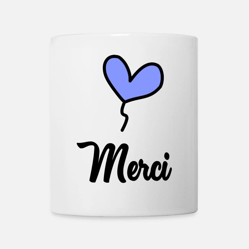 MERCI. THANKS. ANNIVERSAIRE. NAISSANCE. RETRAITE. - Mug blanc - blanc