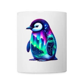 Manchot aurore boréale - Mug blanc - blanc - Devant