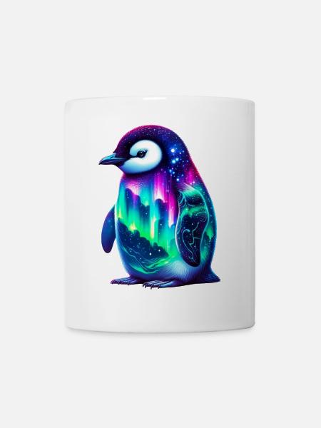 Aurora Borealis Pinguin - Tasse - Weiß