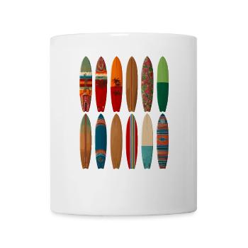 Conception de surfeur coloré pour la mode de plage - Mug blanc - blanc - Devant