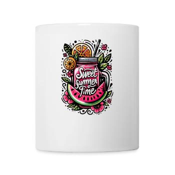 Summery fruit drinking bag - Mug - white - Front