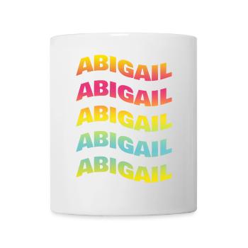 Abigail t-shirt text wave effect wave effect - Mug - white - Front