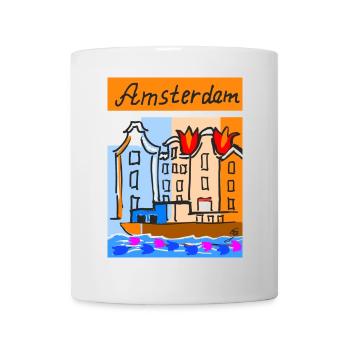 EG Tulipes I Amsterdam I Fleurs I Vacances - Mug blanc - blanc - Devant