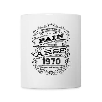 Hillarious Funny Birthday Shirt 1970 Black Edition - Mug - white - Front