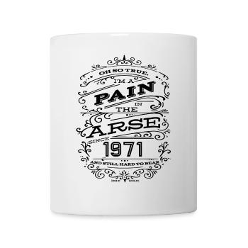 Hillarious Funny Birthday Shirt 1971 Black Edition - Mug - white - Front